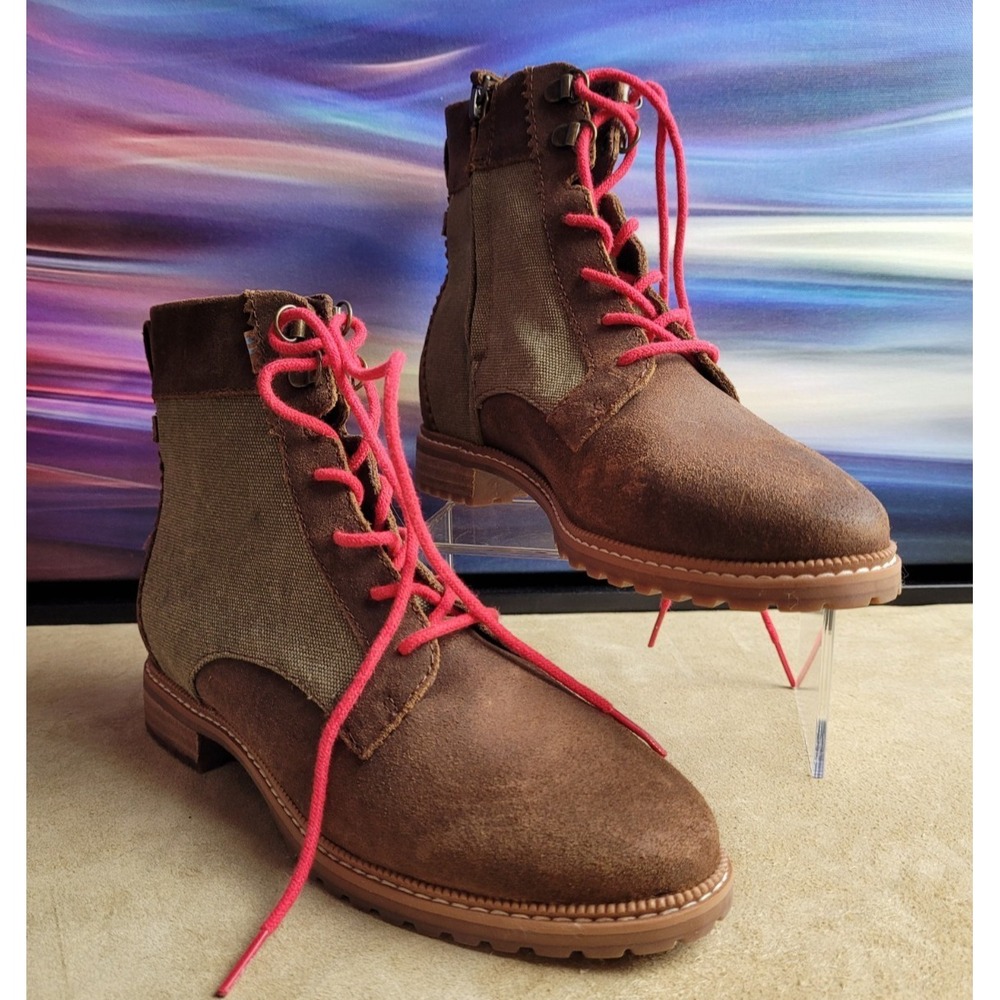 TOMS Nolita Lace-up Women's Boots Size W6 - Y2K, Boho, Vintage-Look